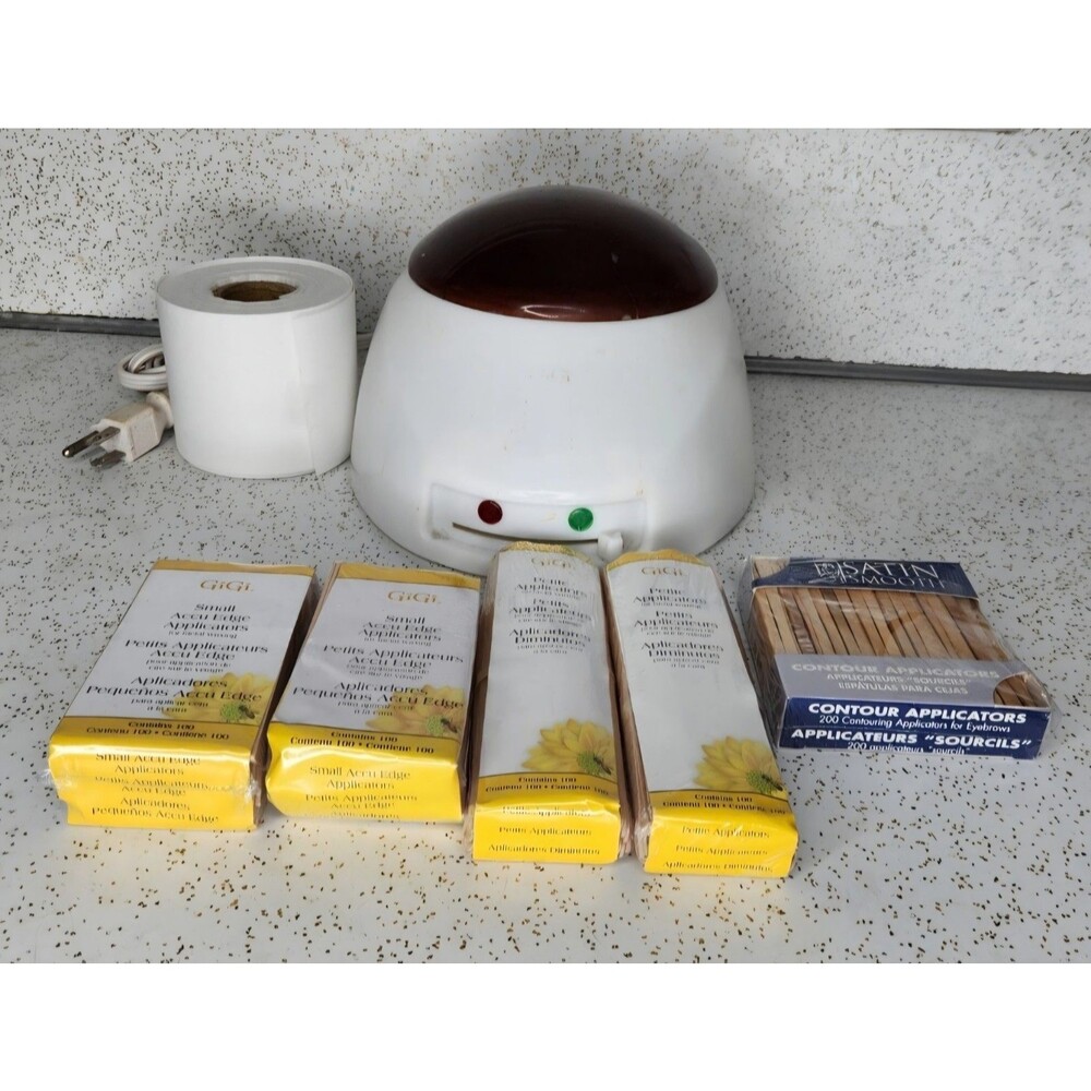 GiGi Professional Multi-Purpose Wax Warmer See-Through Cover Model 0225 & Extras